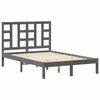vidaXL Estructura de cama doble peque&ntilde;a madera maciza gris 120x190 cm