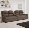 vidaXL Sillón de masaje reclinable 4 plazas con portavasos tela taupe