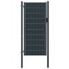 vidaXL Puerta de valla de PVC y acero 100 x 164 cm antracita