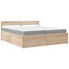 vidaXL Cama con cajones y colch&oacute;n madera pino marr&oacute;n cera 200x200 cm