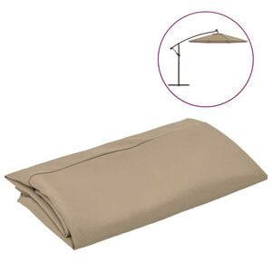 vidaXL Tela de Repuesto para Sombrilla de Jard&iacute;n Taupe 300 cm