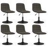 vidaXL Sillas de comedor giratorias 6 unidades terciopelo gris oscuro