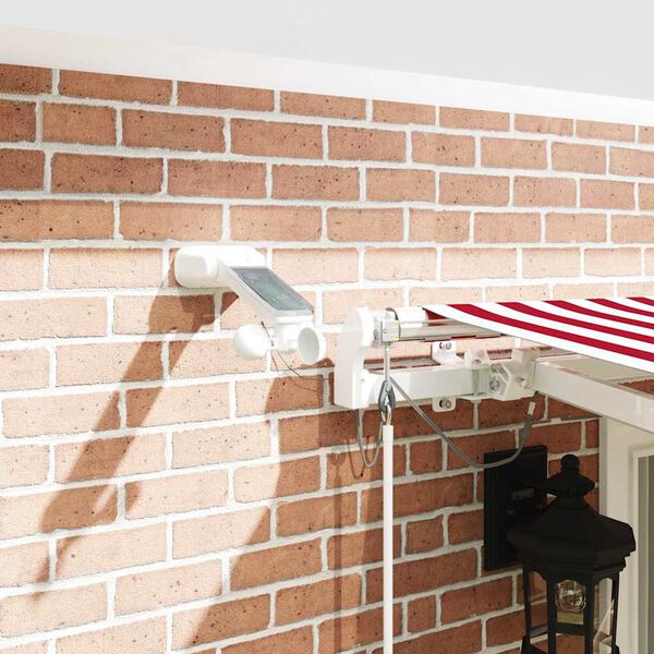 vidaXL Toldo Retr&aacute;ctil Rojo y 400 x 300 cm Poli&eacute;ster y metal