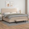 vidaXL Cama box spring con colch&oacute;n cuero sint&eacute;tico capuchino 200x200cm