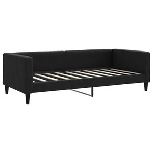 vidaXL Sof&aacute; cama sin colch&oacute;n tela negro 90x190 cm