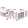 vidaXL Conjunto de sof&aacute;s de jard&iacute;n con coj&iacute;n 8 pcs Beige y Crema