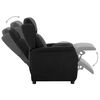 vidaXL Sillón reclinable de tela negro