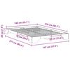 vidaXL Estructura de cama 140 x 210 cm Madera de pino macizo