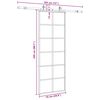 vidaXL Puerta corredera con juego herrajes negro 76x205 cm ESG vidrio