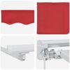 vidaXL Toldo Retr&aacute;ctil Manual Rojo 350 x 200 cm Poli&eacute;ster y metal