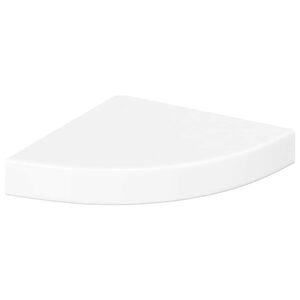 vidaXL Estanter&iacute;a esquinera flotante blanco brillante 25x25x3,8 cm MDF