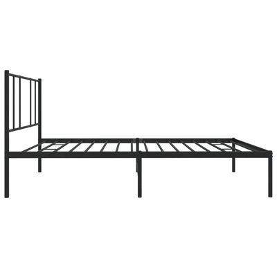 vidaXL Estructura de cama con cabecero metal negro 100x190 cm