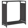 vidaXL Le&ntilde;ero negro 60x28x65 cm Acero laminado en fr&iacute;o