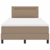 vidaXL Estructura de cama con colchón Capuchino 120 x 190 cm