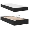 vidaXL Cama con almacenamiento y colch&oacute;n Negro 90 x 190 cm Terciopelo