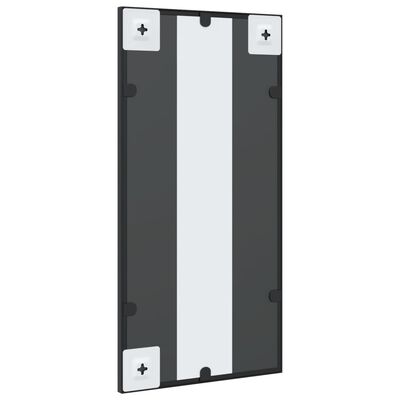 vidaXL Espejo de pared cuadrado de hierro negro 30x30 cm