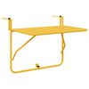 vidaXL Mesa Colgante de Balc&oacute;n Mostaza 60 x 39 x 65 cm Acero