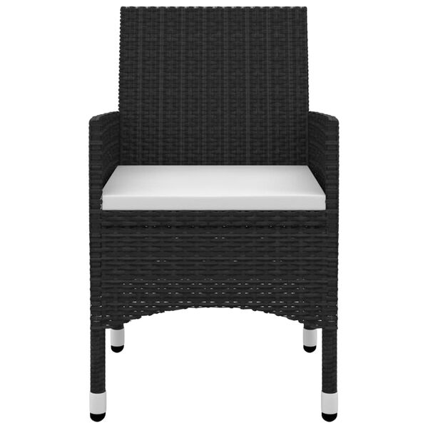 vidaXL Set comedor de jard&iacute;n 7 pzas y cojines rat&aacute;n sint&eacute;tico y vidrio