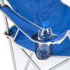 Bo-Camp Silla plegable de camping acero azul 1267188