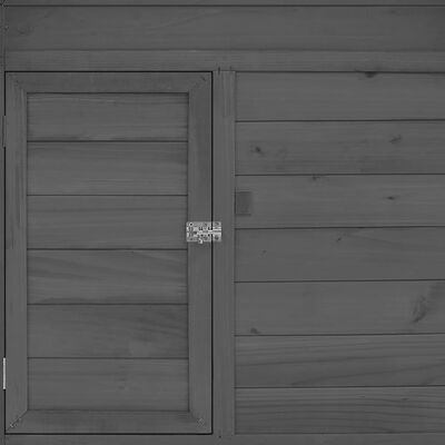 vidaXL Gallinero madera maciza de abeto gris y blanco 152x96x110 cm
