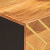 vidaXL Mesa de centro madera maciza de mango negro marrón 80x50x40 cm