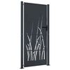 vidaXL Puerta de jard&iacute;n antracita 100x200 cm acero dise&ntilde;o hierba