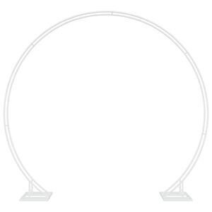 vidaXL Arco de boda doble Blanco 220 x 45 x 200 cm Acero