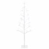vidaXL &Aacute;rbol de Navidad con luces LED Blanco 18 x 18 x 120 cm Acero