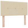 vidaXL Cama box spring con colch&oacute;n con colch&oacute;n Crema 90 x 200 cm