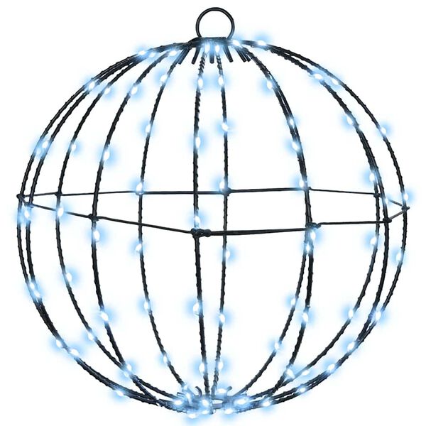 vidaXL Bola con 192 LED 2 pcs fr&iacute;o 31,5 x 31,5 x 32 cm Metal