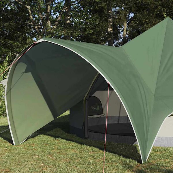 vidaXL Tienda tipi con techo Verde y Gris 600 x 600 x 347 cm