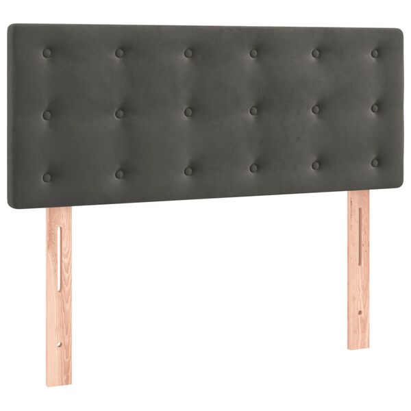 vidaXL Cabecero de terciopelo gris oscuro 90x5x78/88 cm