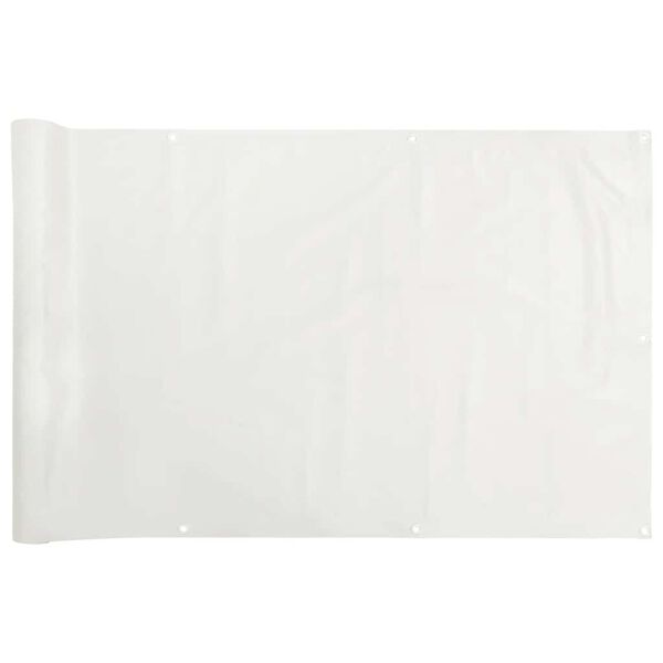 vidaXL Pantalla de privacidad de balc&oacute;n PVC blanco 1000x120 cm