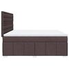 vidaXL Cama box spring con colch&oacute;n tela marr&oacute;n oscuro 180x200 cm