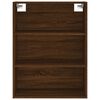 vidaXL Aparador alto madera contrachapada marr&oacute;n roble 69,5x34x180 cm