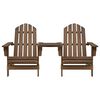 vidaXL Sillas Adirondack de jard&iacute;n y mesita madera maciza abeto marr&oacute;n