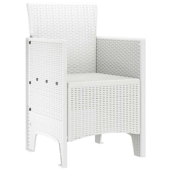 vidaXL Silla de Jard&iacute;n con coj&iacute;n 4 pcs 53 x 49 x 85 cm Polipropileno