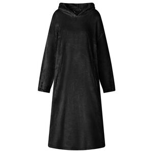 vidaXL Sudadera manta Negro l Franela