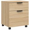 vidaXL Archivador ruedas madera contrachapada roble Sonoma 45x38x54 cm