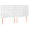 vidaXL Cabecero de cama blanco 180x5x118/128 cm piel sint&eacute;tica