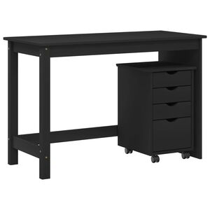 vidaXL Juego de escritorio y gabinete 2 uds. Negro