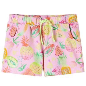 Pantal&oacute;n corto infantil con cord&oacute;n rosa suave 104