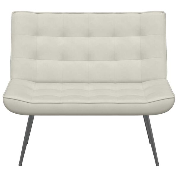 vidaXL Banco de terciopelo color crema 110x74x84 cm