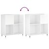 vidaXL Mueble discos madera contrachapada blanco brillo 84,5x38x89 cm