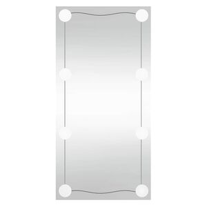 vidaXL Espejo de pared con luces LED vidrio rectangular 30x60 cm