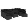 vidaXL Conjunto de sof&aacute; de jard&iacute;n 10 uds. Negro rat&aacute;n sint&eacute;tico