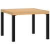 vidaXL Mesa de jard&iacute;n acero recubrimiento en polvo negro 55x55x39,5 cm
