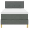 vidaXL Cama tipo Box Spring con colch&oacute;n Gris oscuro 90 x 190 cm tela