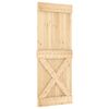vidaXL Puerta Corredera NARVIK Natural y negro 80 x 210 cm (213,5 cm)
