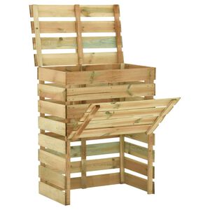 vidaXL Compostador de jard&iacute;n laminado Verde 106 x 58 x 110 cm